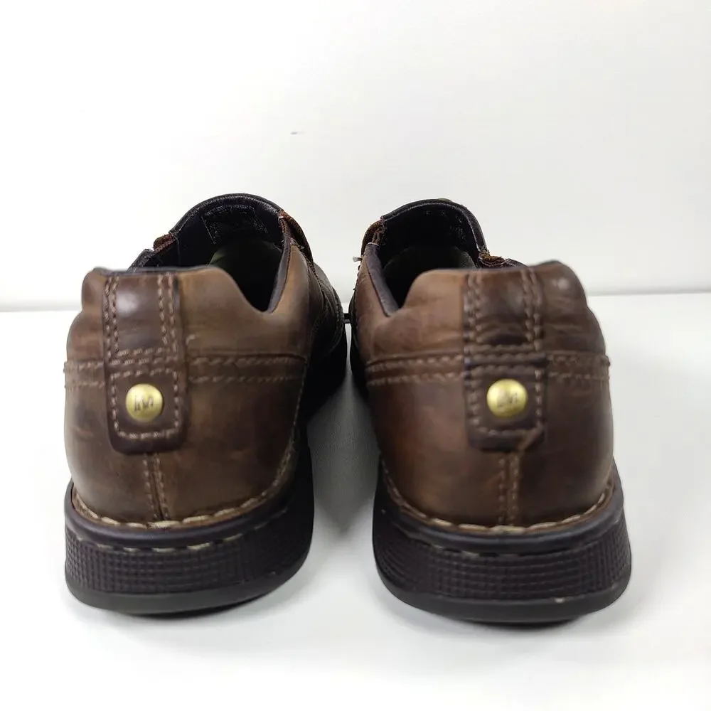 Merrell World Legend Moc Dark Earth Leather Slip On Shoes Men's US 10.5